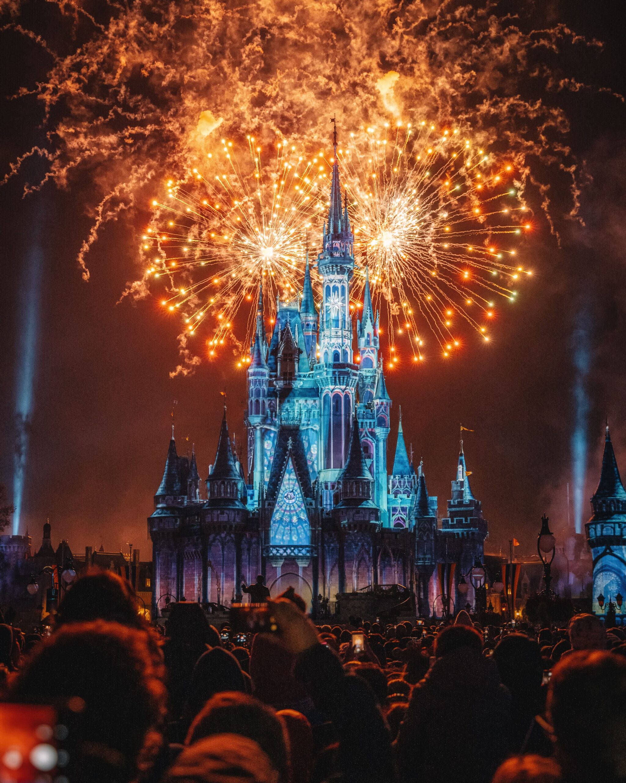 Castillo y fuegos artificiales en Walt Disney World, Orlando